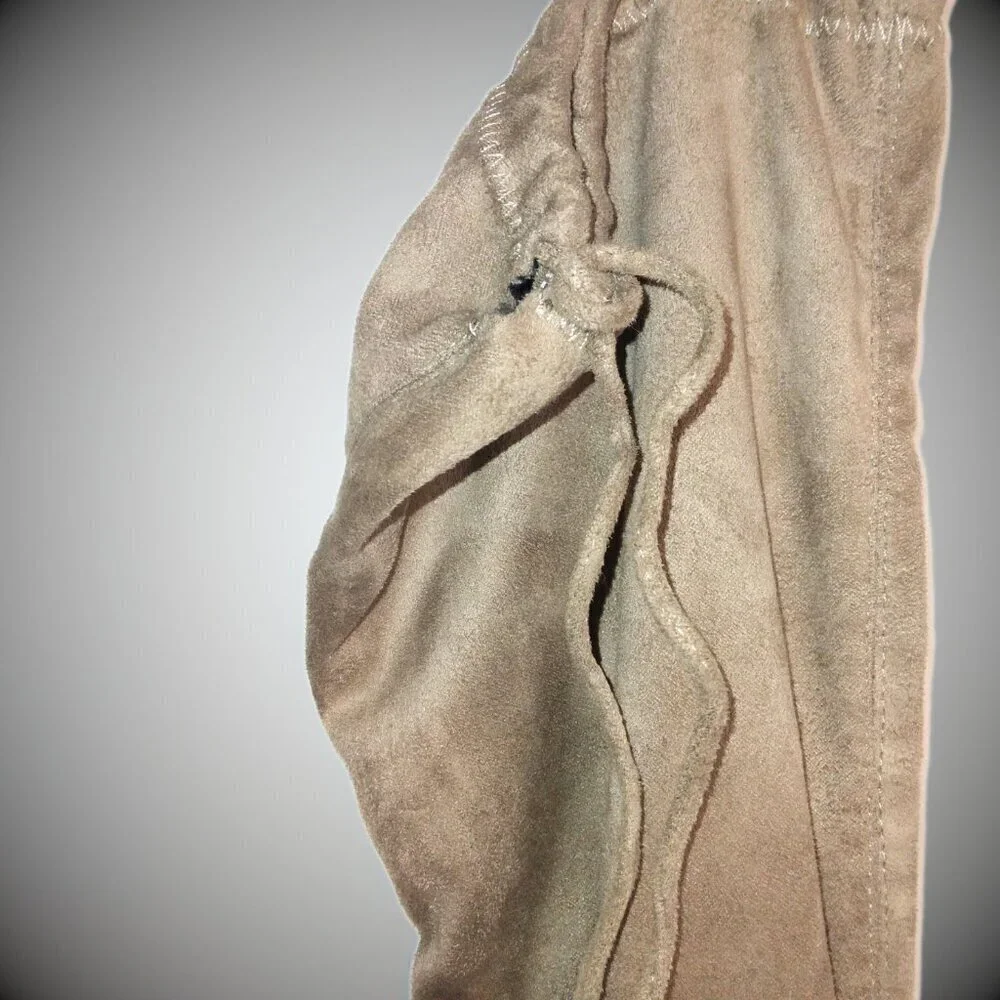 CAPE ROBBINS WOMEN'S SUEDE KHAKI THIGH HIGH BOOTS - SIZE 8